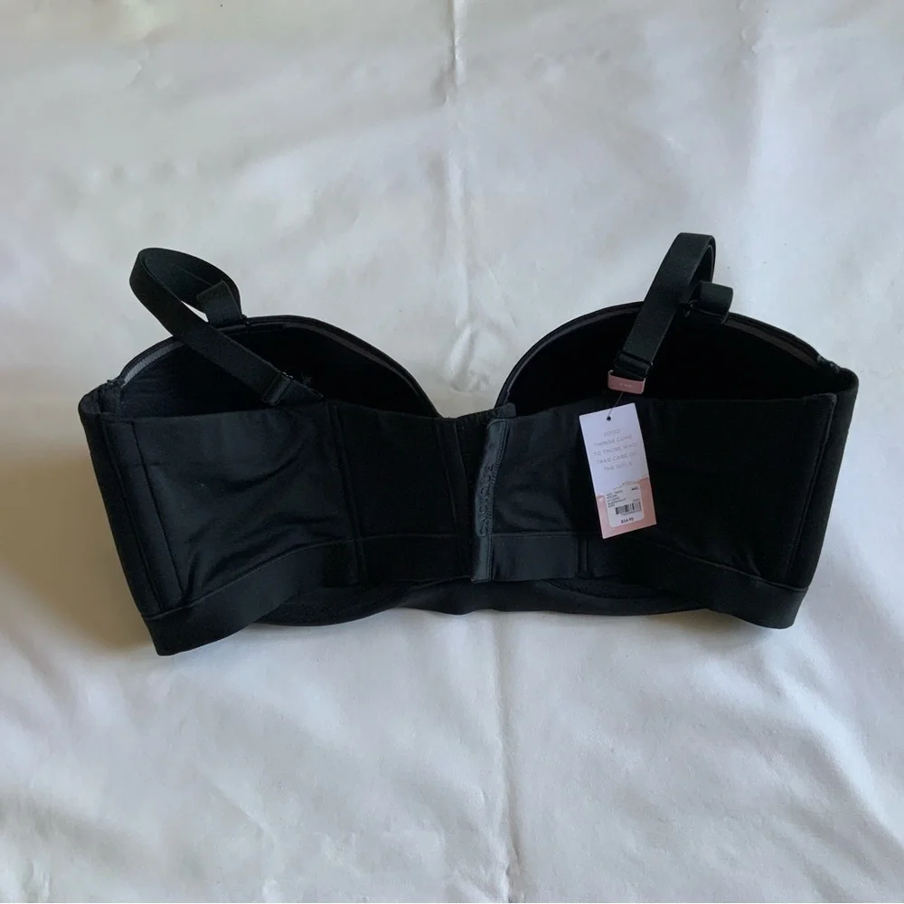 Cacique Black Strapless Bra